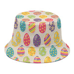 Colorful Cute Easter Eggs Pattern Print Bucket Hat