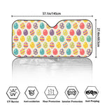 Colorful Cute Easter Eggs Pattern Print Car Windshield Sun Shade