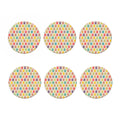 Colorful Cute Easter Eggs Pattern Print Coaster Set