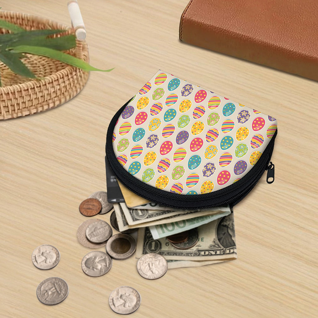 Colorful Cute Easter Eggs Pattern Print Coin Purse