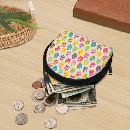 Colorful Cute Easter Eggs Pattern Print Coin Purse