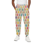 Colorful Cute Easter Eggs Pattern Print Cotton Pants