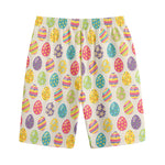 Colorful Cute Easter Eggs Pattern Print Cotton Shorts