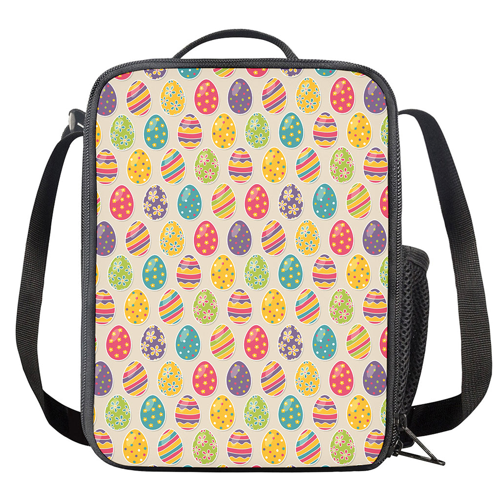 Colorful Cute Easter Eggs Pattern Print Crossbody Lunch Bag