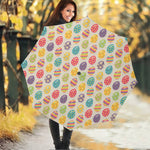 Colorful Cute Easter Eggs Pattern Print Foldable Umbrella