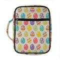 Colorful Cute Easter Eggs Pattern Print Front Pocket Bible Bag