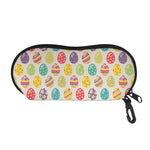 Colorful Cute Easter Eggs Pattern Print Glasses Case