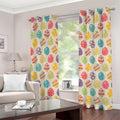 Colorful Cute Easter Eggs Pattern Print Grommet Curtains