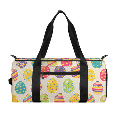 Colorful Cute Easter Eggs Pattern Print Gym Bag