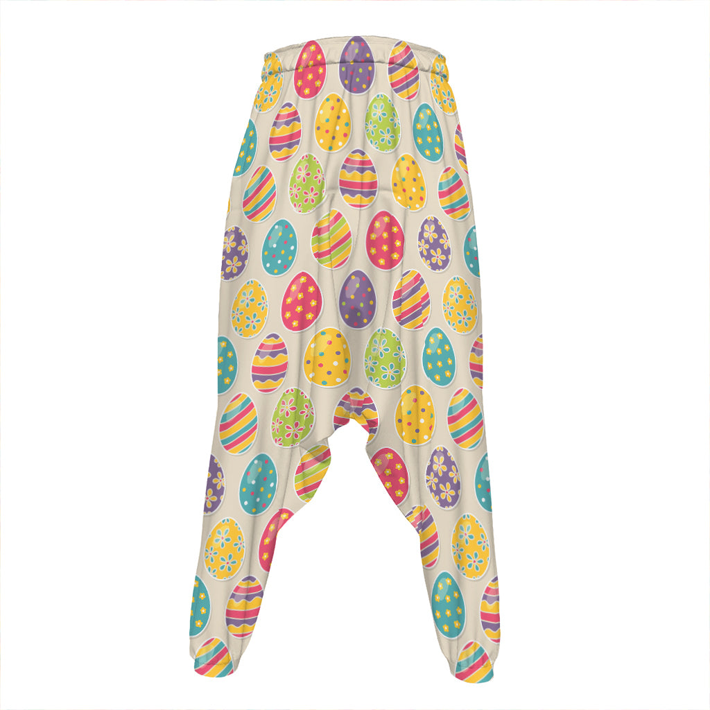 Colorful Cute Easter Eggs Pattern Print Hammer Pants