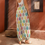 Colorful Cute Easter Eggs Pattern Print Harem Pants