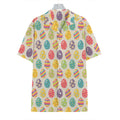 Colorful Cute Easter Eggs Pattern Print Hawaiian Shirt