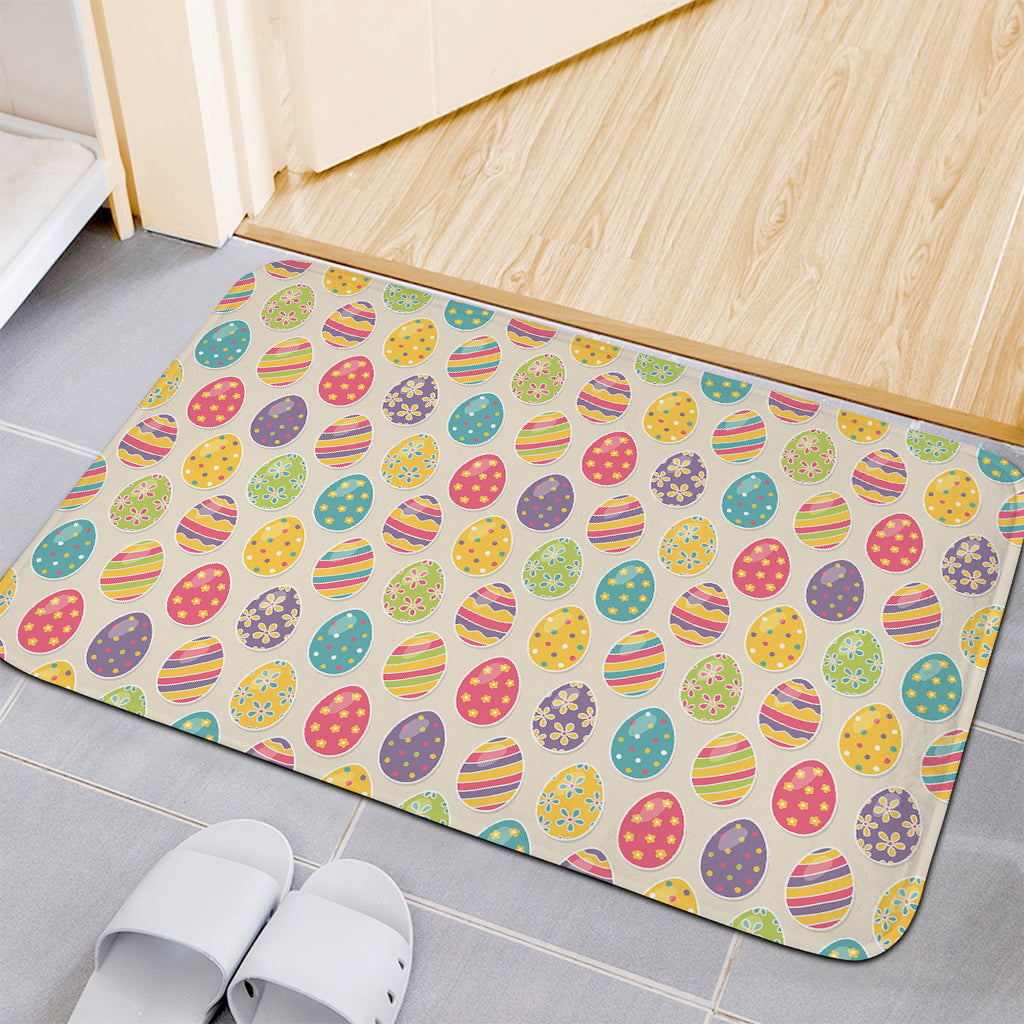 Colorful Cute Easter Eggs Pattern Print Indoor Door Mat