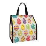 Colorful Cute Easter Eggs Pattern Print Insulated Lunch Tote
