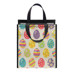 Colorful Cute Easter Eggs Pattern Print Insulated Lunch Tote