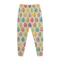 Colorful Cute Easter Eggs Pattern Print Jogger Pants