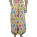 Colorful Cute Easter Eggs Pattern Print Lantern Pants