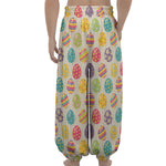 Colorful Cute Easter Eggs Pattern Print Lantern Pants