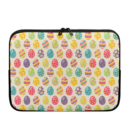 Colorful Cute Easter Eggs Pattern Print Laptop Sleeve