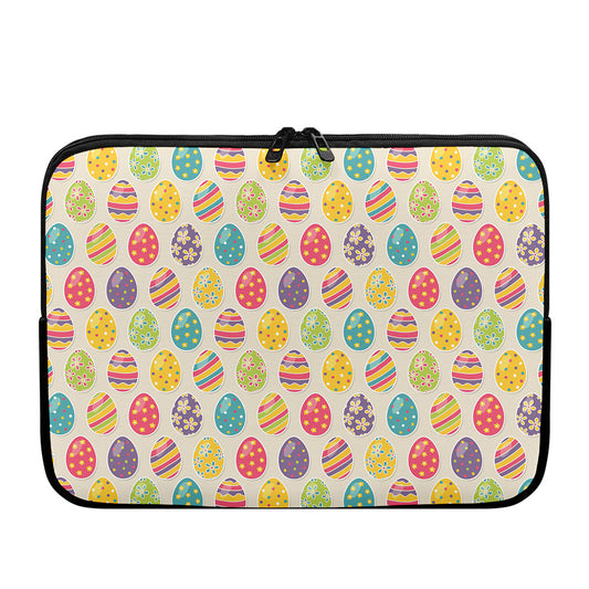 Colorful Cute Easter Eggs Pattern Print Laptop Sleeve