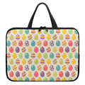 Colorful Cute Easter Eggs Pattern Print Laptop Sleeve With Handle