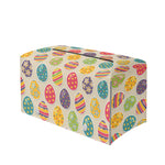 Colorful Cute Easter Eggs Pattern Print Leather Tissue Box Cover