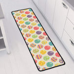 Colorful Cute Easter Eggs Pattern Print Long Kitchen Mat