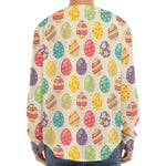 Colorful Cute Easter Eggs Pattern Print Long Sleeve Baseball Jersey