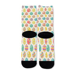 Colorful Cute Easter Eggs Pattern Print Long Socks