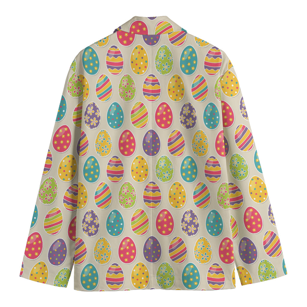 Colorful Cute Easter Eggs Pattern Print Men's Blazer