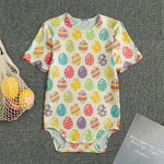 Colorful Cute Easter Eggs Pattern Print Men's Bodysuit