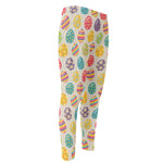 Colorful Cute Easter Eggs Pattern Print Men's Compression Pants
