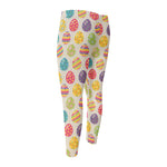 Colorful Cute Easter Eggs Pattern Print Men's Compression Pants