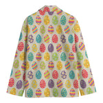 Colorful Cute Easter Eggs Pattern Print Men's Cotton Blazer