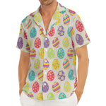 Colorful Cute Easter Eggs Pattern Print Men's Deep V-Neck Shirt