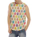 Colorful Cute Easter Eggs Pattern Print Men's Fitness Tank Top