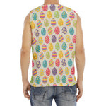 Colorful Cute Easter Eggs Pattern Print Men's Fitness Tank Top