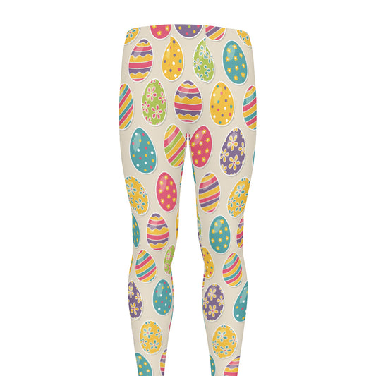 Colorful Cute Easter Eggs Pattern Print Men's leggings