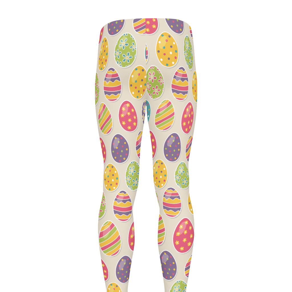 Colorful Cute Easter Eggs Pattern Print Men's leggings