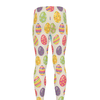 Colorful Cute Easter Eggs Pattern Print Men's leggings
