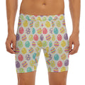 Colorful Cute Easter Eggs Pattern Print Men's Long Boxer Briefs