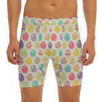 Colorful Cute Easter Eggs Pattern Print Men's Long Boxer Briefs