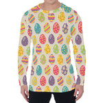 Colorful Cute Easter Eggs Pattern Print Men's Long Sleeve T-Shirt