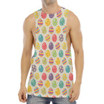 Colorful Cute Easter Eggs Pattern Print Men's Muscle Tank Top