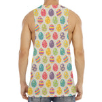 Colorful Cute Easter Eggs Pattern Print Men's Muscle Tank Top
