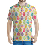 Colorful Cute Easter Eggs Pattern Print Men's Polo Shirt