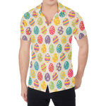 Colorful Cute Easter Eggs Pattern Print Men's Shirt