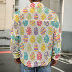 Colorful Cute Easter Eggs Pattern Print Men's Shirt Jacket