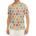 Colorful Cute Easter Eggs Pattern Print Men's Short Sleeve Rash Guard