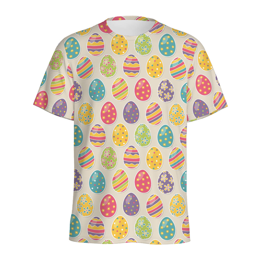 Colorful Cute Easter Eggs Pattern Print Men's Sports T-Shirt